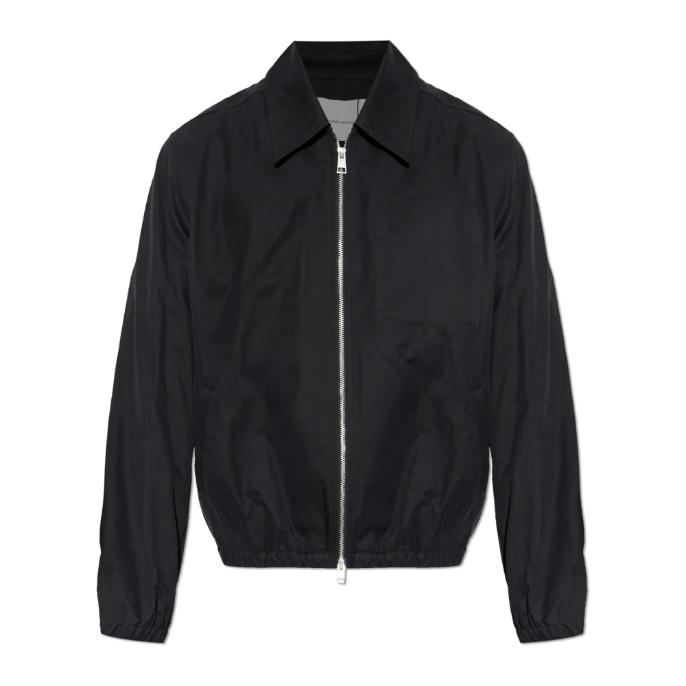 Ami Paris Homme Noir Vestes, Taille: L Veste Zippée De Cœur