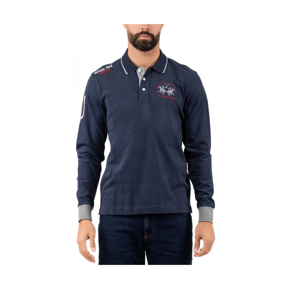 La Martina Men's Blue Polo Shirt Classic Style