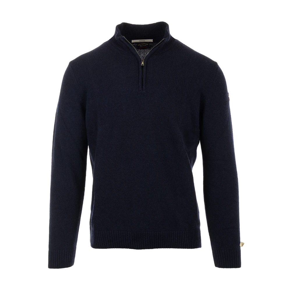 PAUL & SHARK Blauwe Sweater Half Zip Stijl Blue Heren