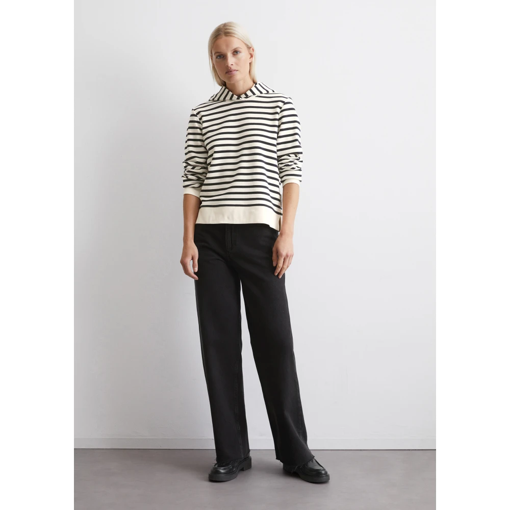 Marc O'Polo Gestreepte capuchontrui relaxed Multicolor Dames