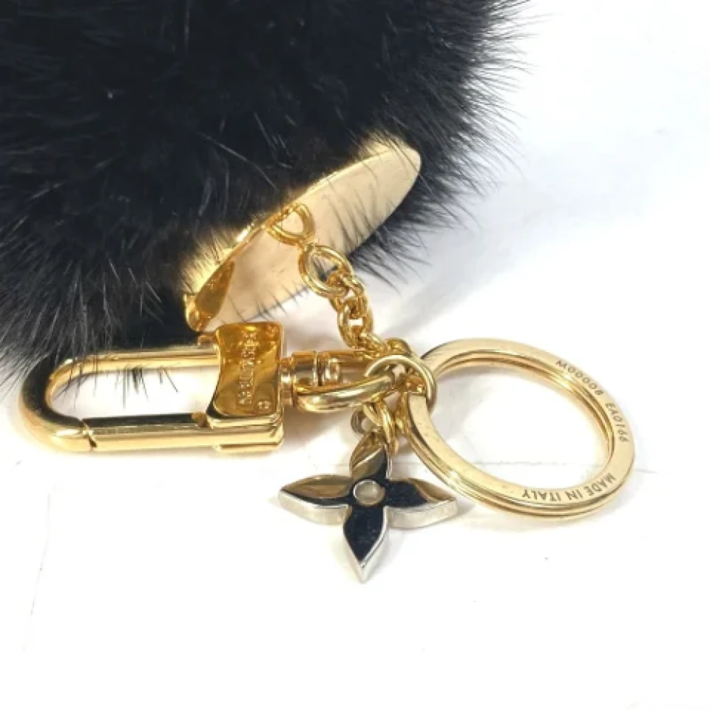 Louis Vuitton Vintage Pre-owned Fabric key-holders Black Dames