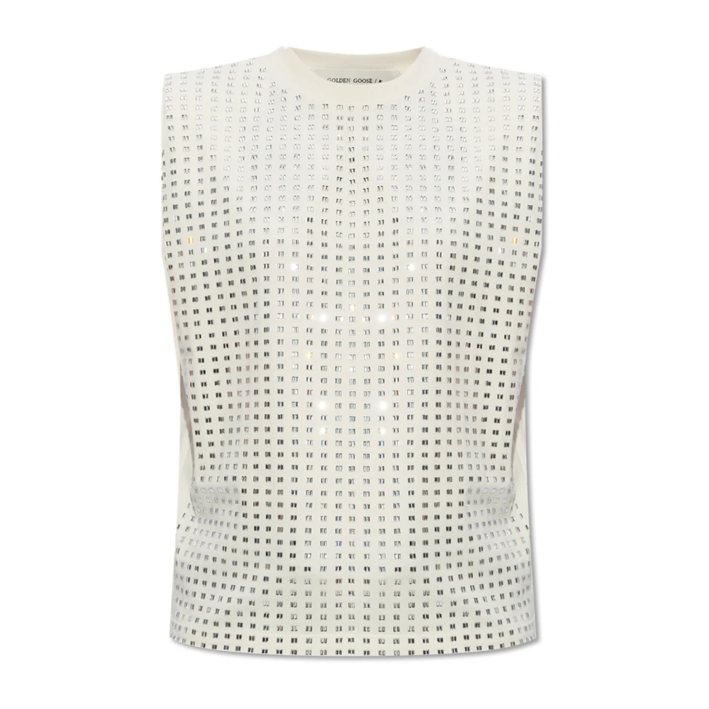 Golden Goose Top met Appliqués White Dames