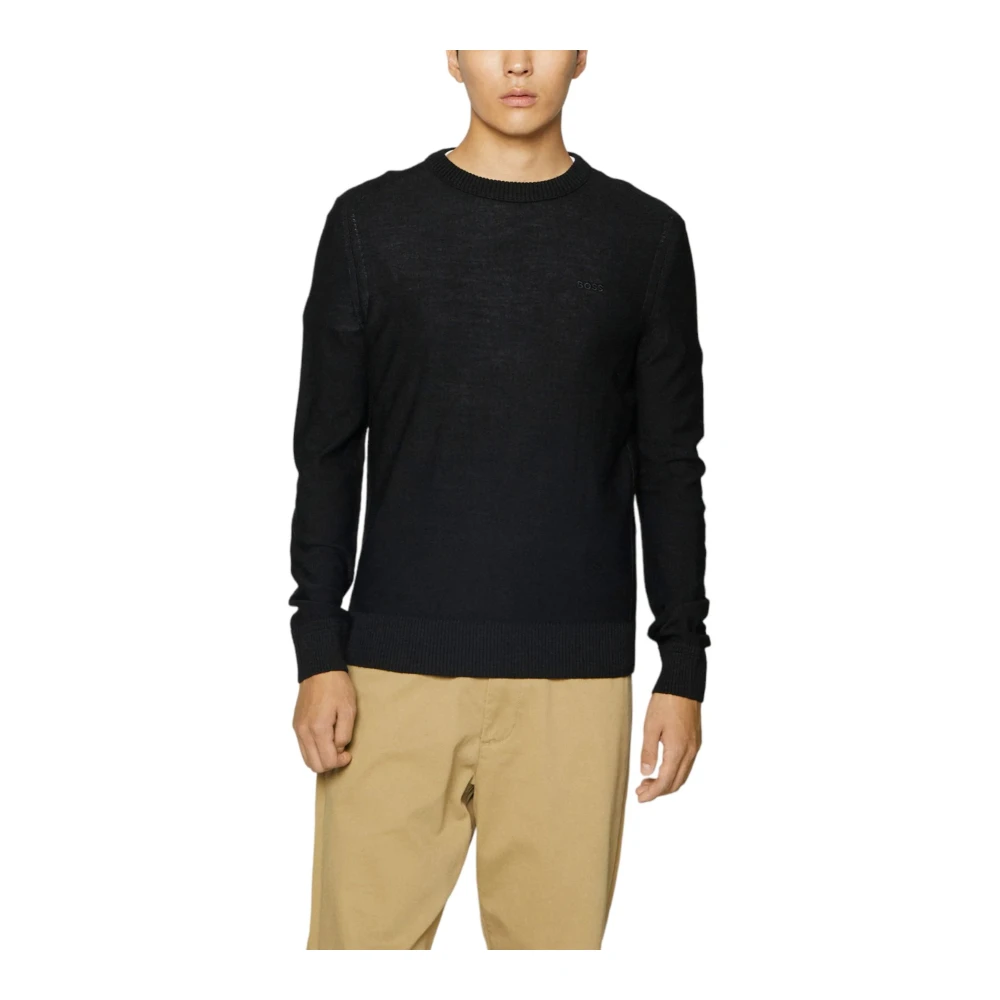 Hugo Boss Trui met ronde hals Black Heren
