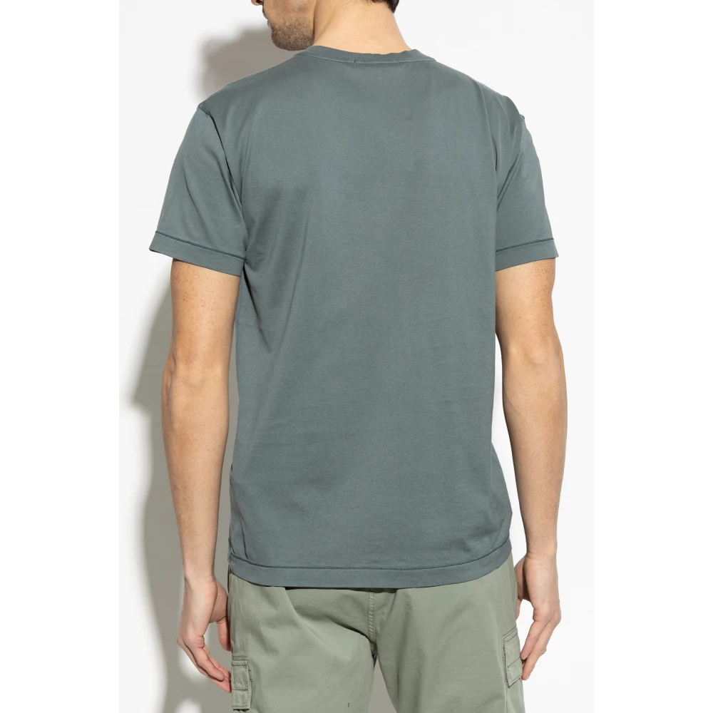 Stone Island T-shirt met logo Green Heren