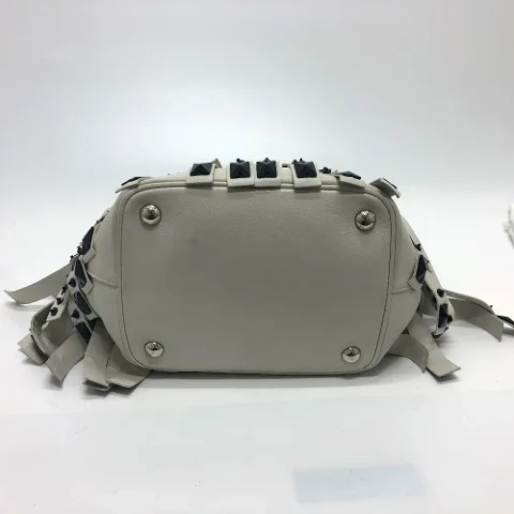 Prada Vintage Pre-owned Leather prada-bags White Dames