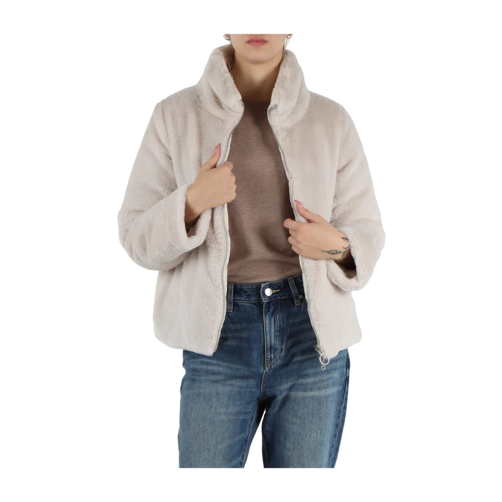 Colmar Omkeerbare imitatiebontjas met veren vulling Beige Dames