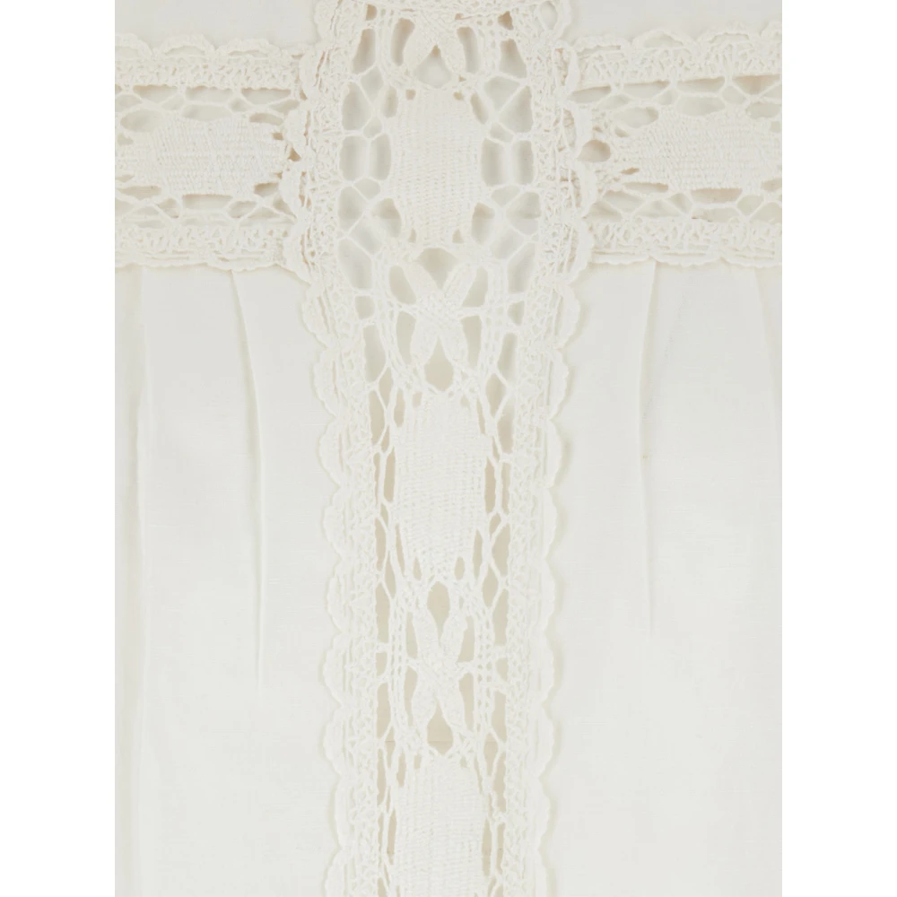 Isabel Marant Étoile Witte Blouse met Sleutelgat Hals White Dames