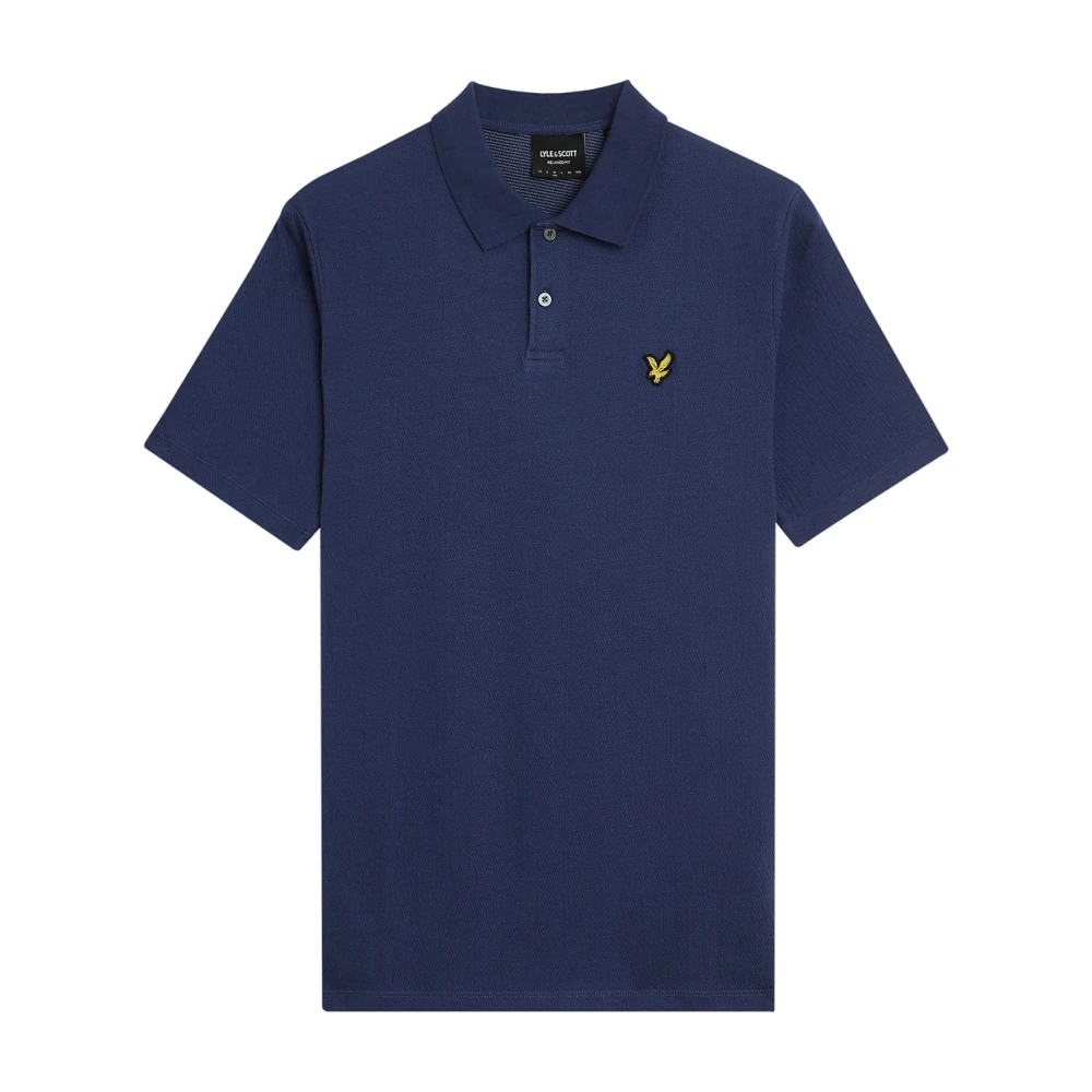Lyle & Scott SS Polo Shirts Crepe Polo Shirt Blue Heren