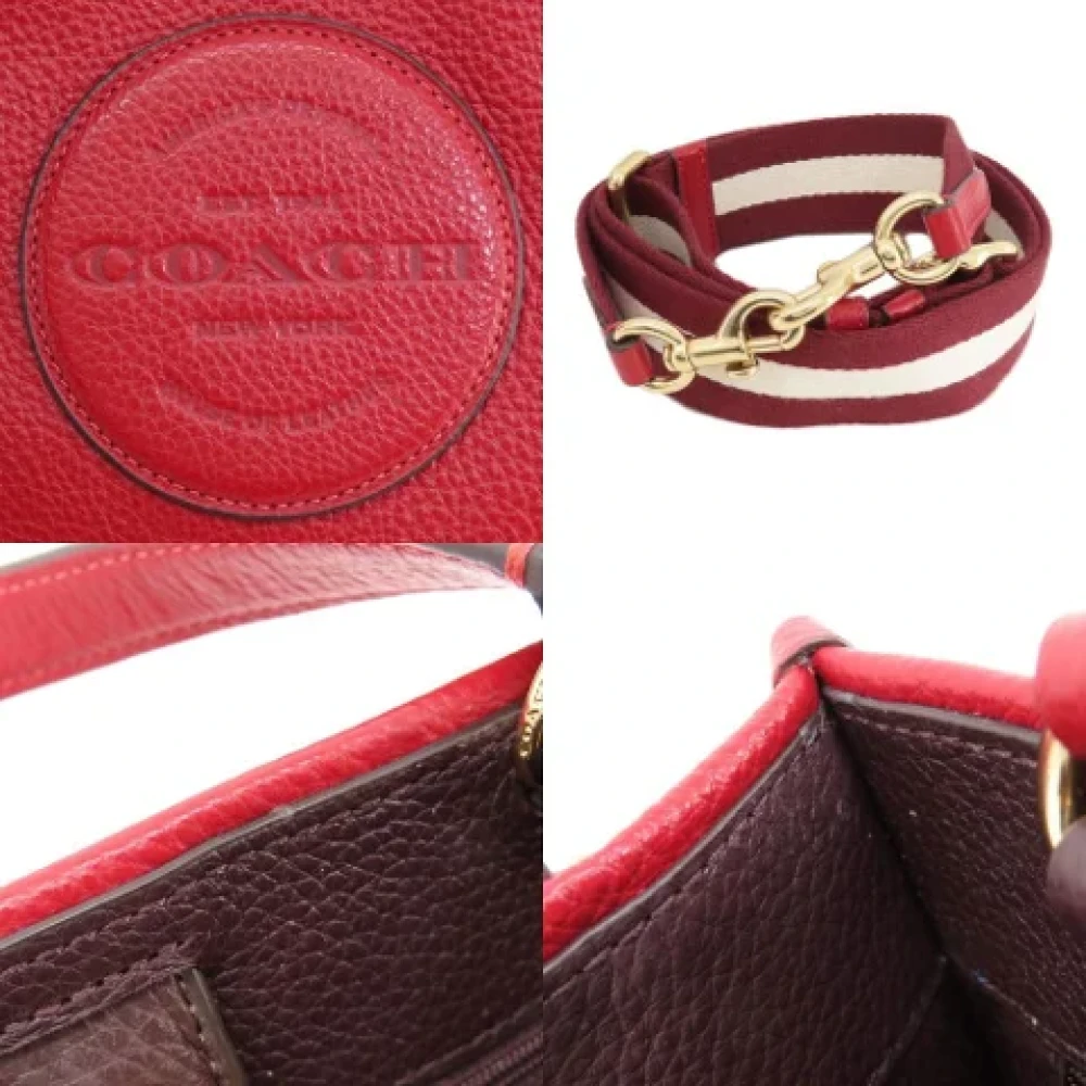 Coach Pre-owned Leather handbags Red Dames