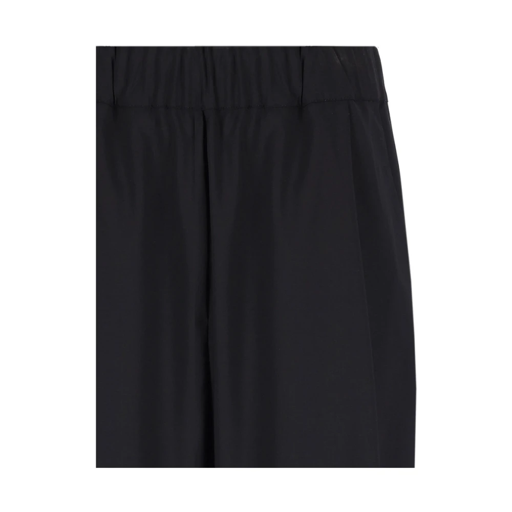 Laneus Zwarte Geplooide Elastische Taillebroek Black Heren