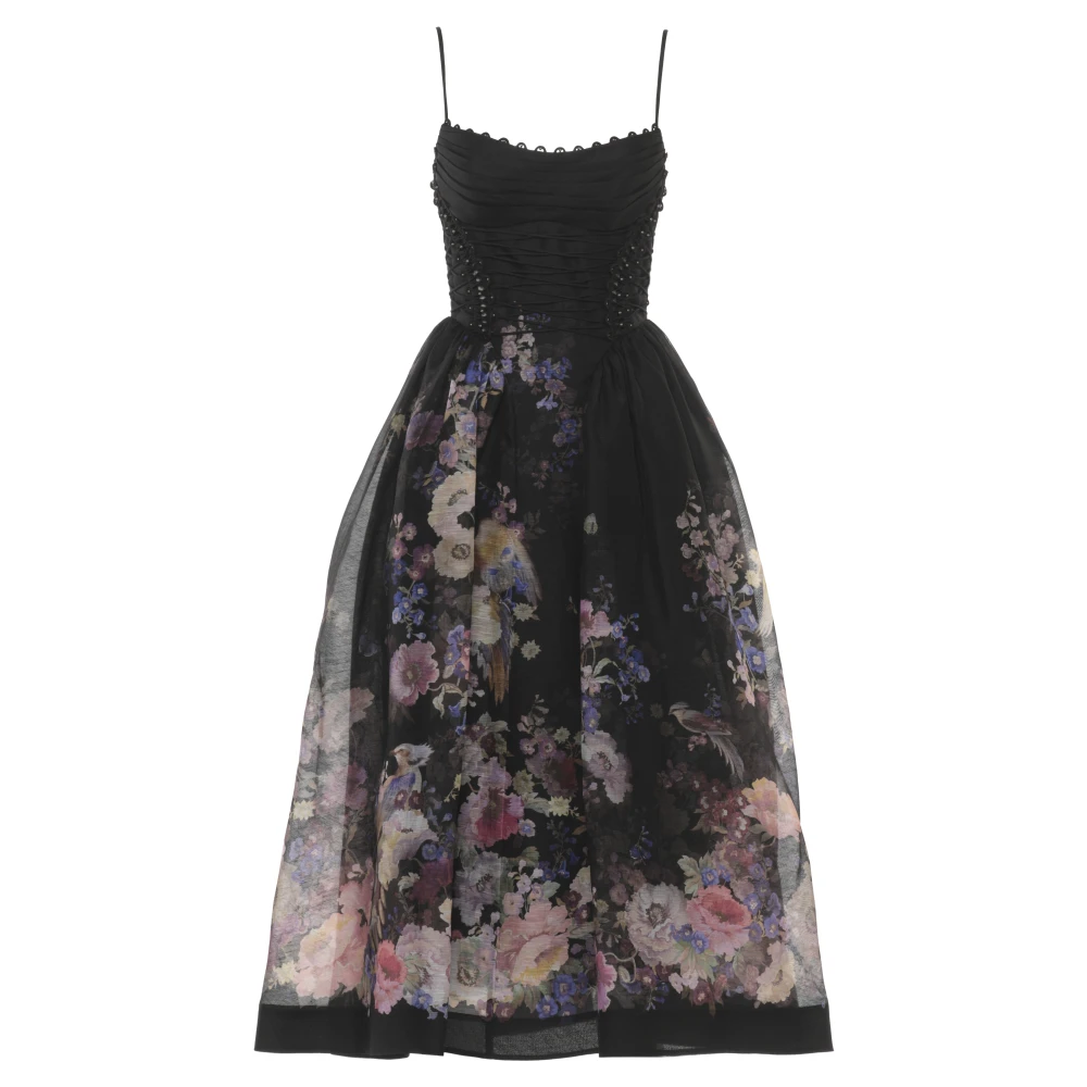 Zimmermann Femme Noir Robes, Taille: 36 Fr Rebellion Midi Dress