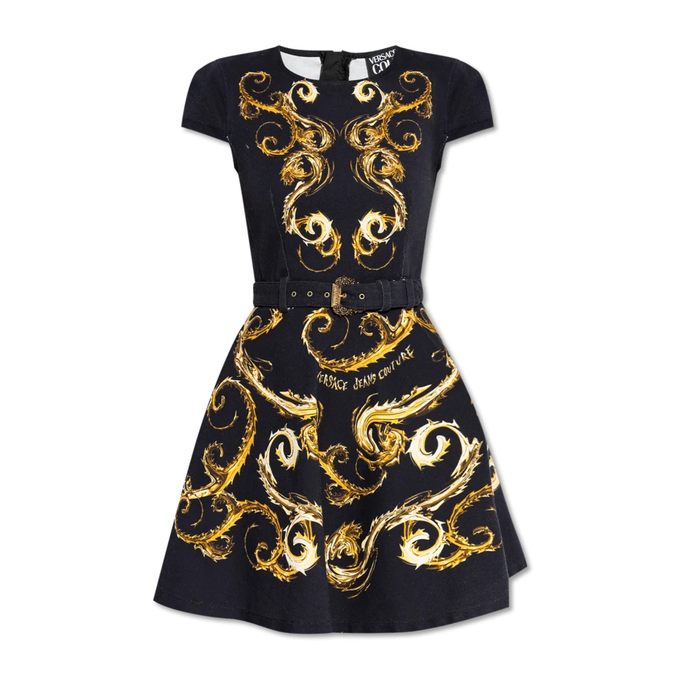 Versace Jeans Couture Jurk met patroon Black Dames