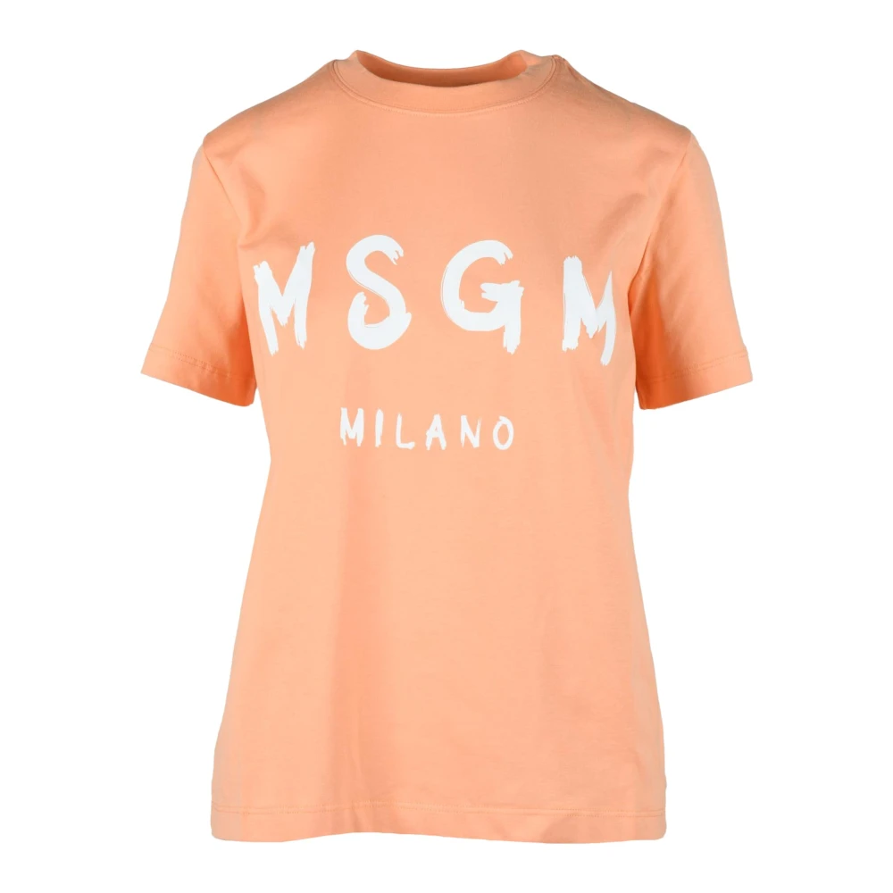Msgm - Tops > T-Shirts - Orange - Msgm - Modalova