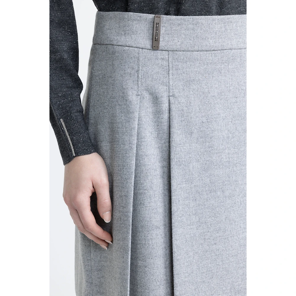PESERICO Wol en viscose korte rok Gray Dames