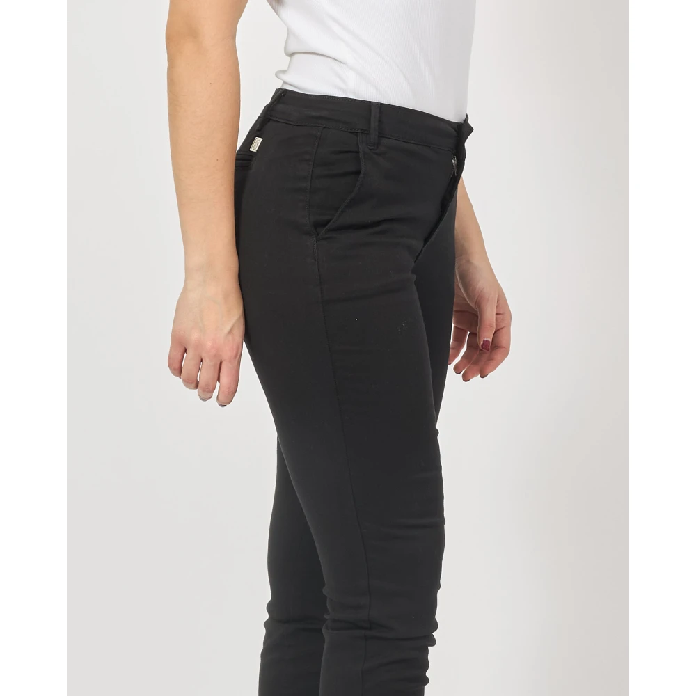 Fracomina Zwarte Carrot Mom Fit Broek Black Dames