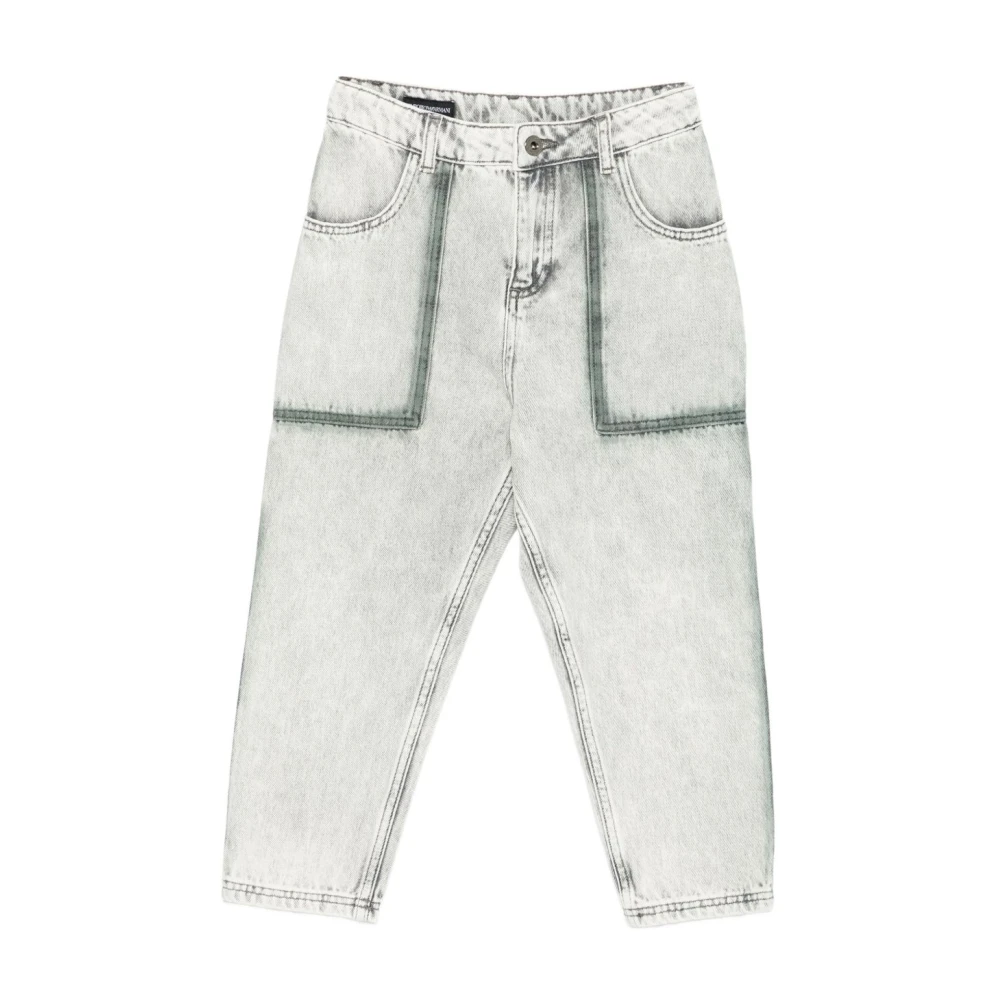Emporio Armani Boys Gray Jeans, 8 Y, Classic Five-Pocket Jeans