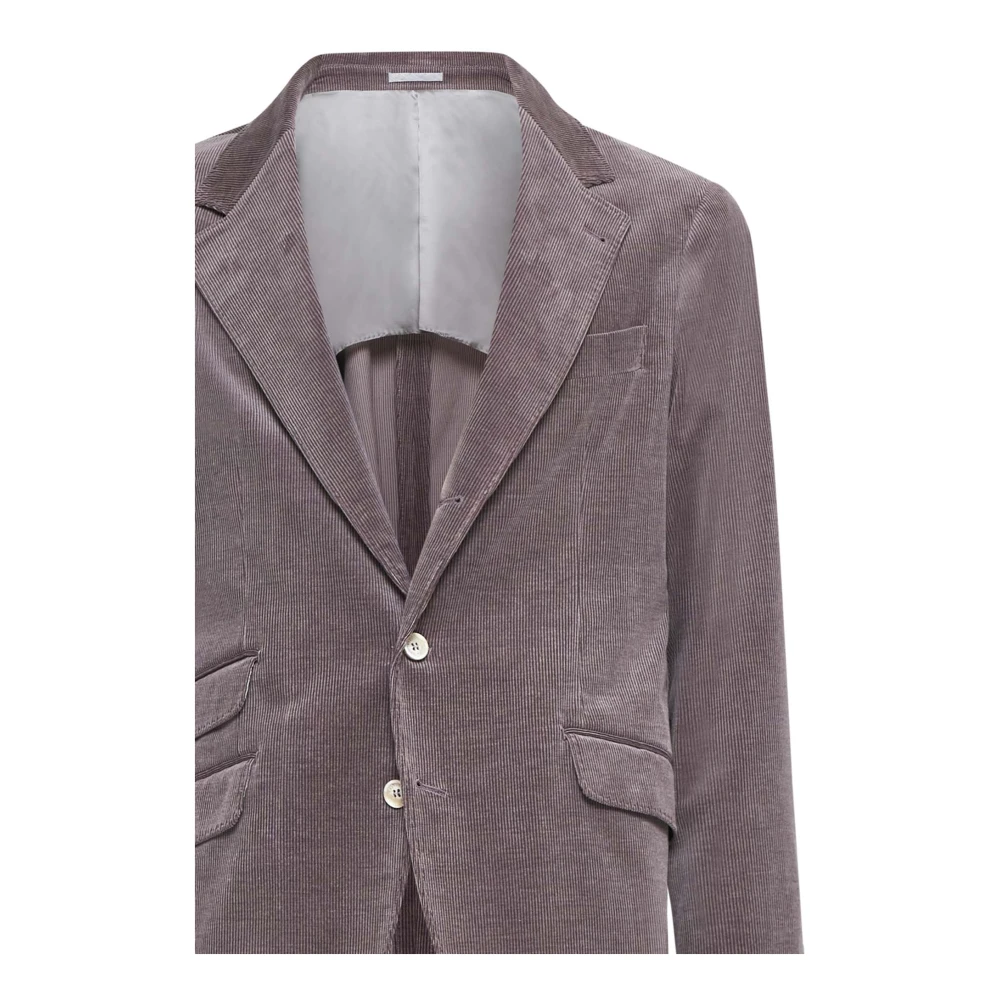 BRUNELLO CUCINELLI Luxe Blazer Jasjes Purple Heren