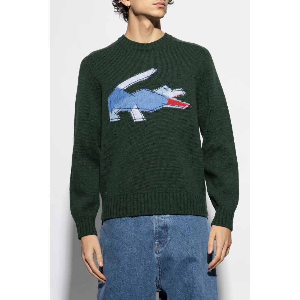 Lacoste Trui met logo Green Heren