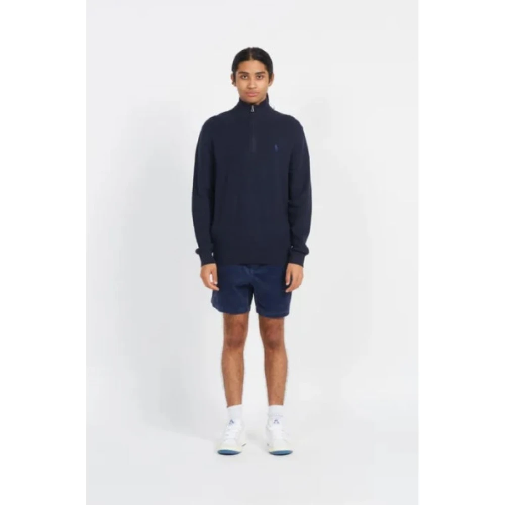 Polo Ralph Lauren Half-Zip Trui met Honingraatstructuur Blue Heren