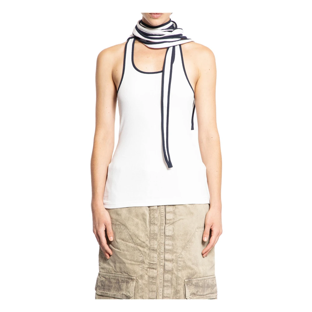 Y Project Multi Scarf Tank Top White Dames