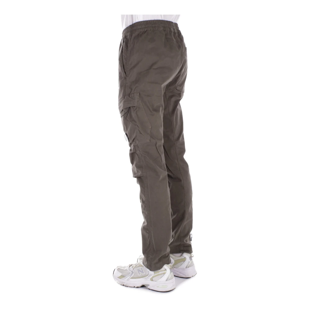 C.P. Company Groene Logo Broek met Zakken Gray Heren