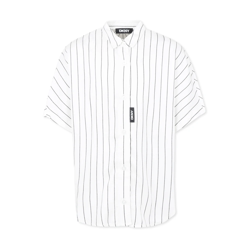 DKNY Randig kortärmad skjorta White, Pojke