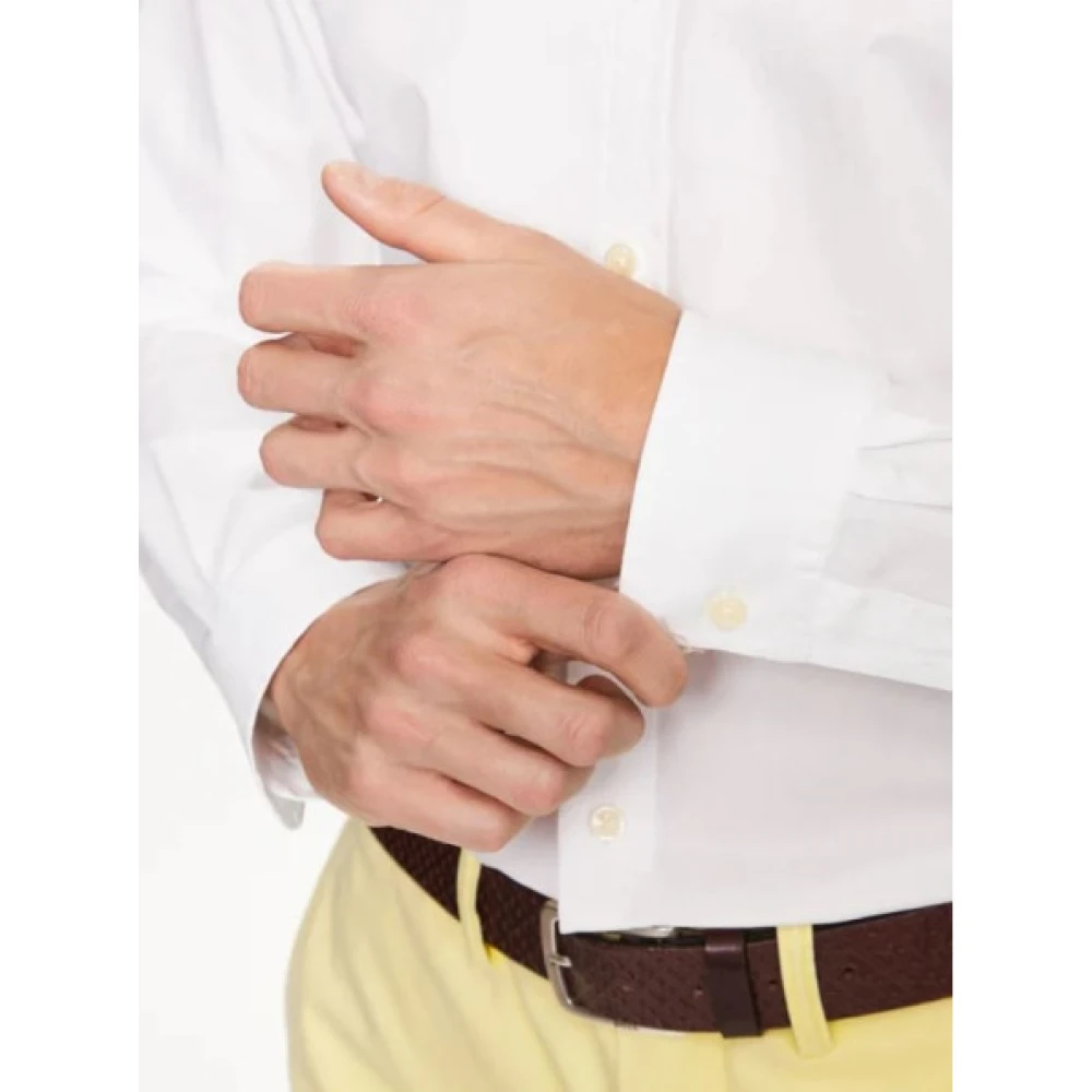 Polo Ralph Lauren Slim Fit Katoenen Shirt Featherweight White Heren