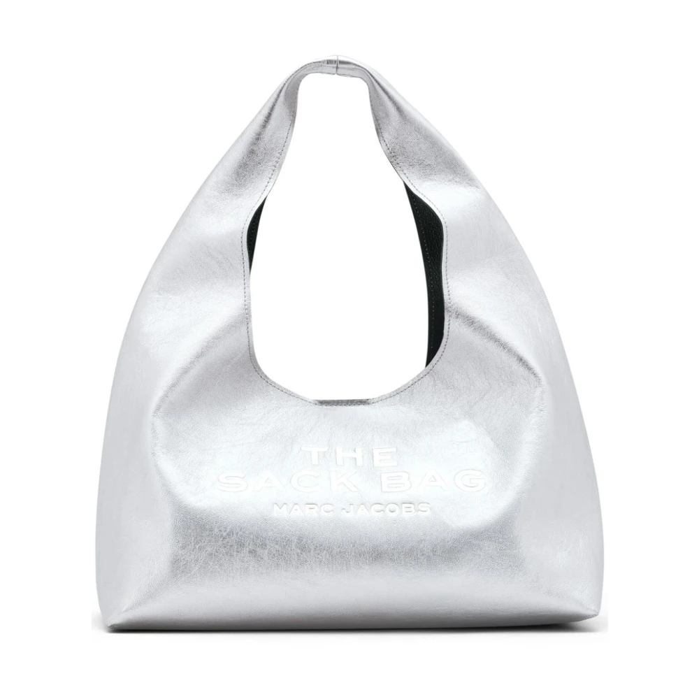 Marc Jacobs Metallic Leder Schoudertas Gray Dames