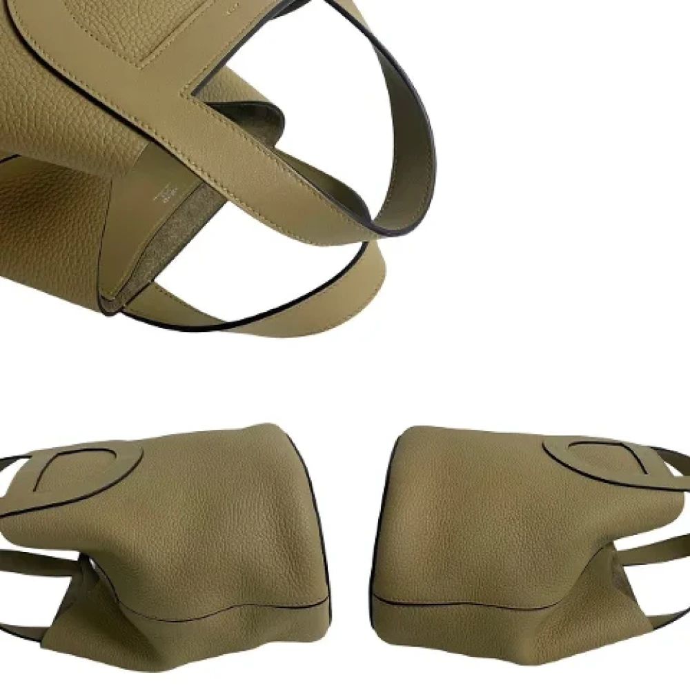 Hermès Vintage Pre-owned Leather handbags Beige Dames