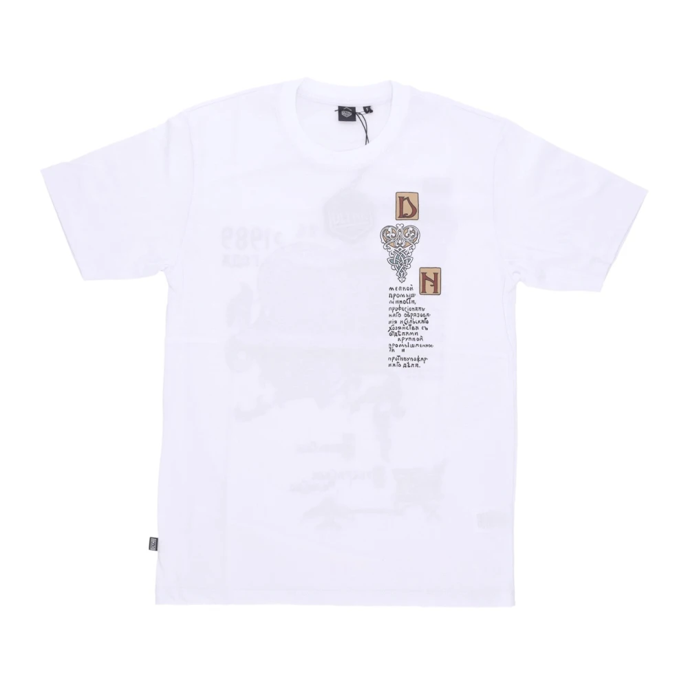 Dolly Noire Men's White Medieval Dragon Tee T-Shirt