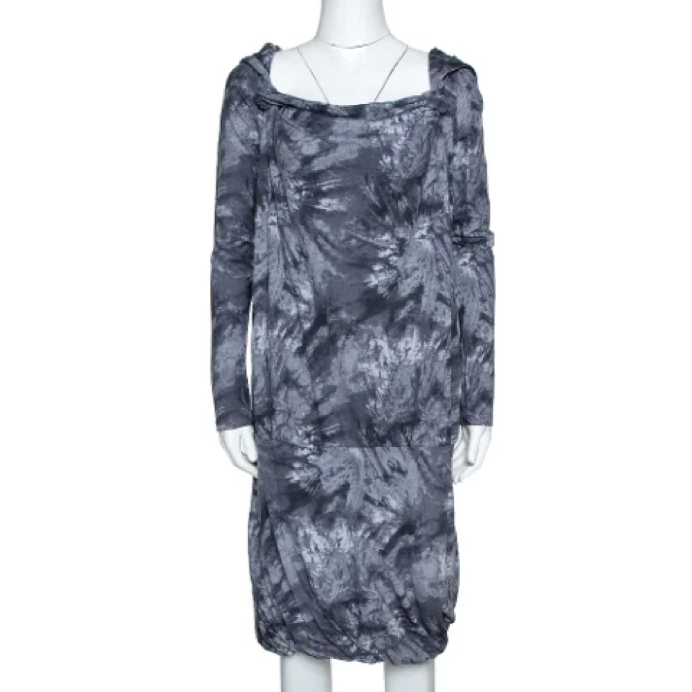 Alexander McQueen Pre-owned Cotton dresses Gray Dames