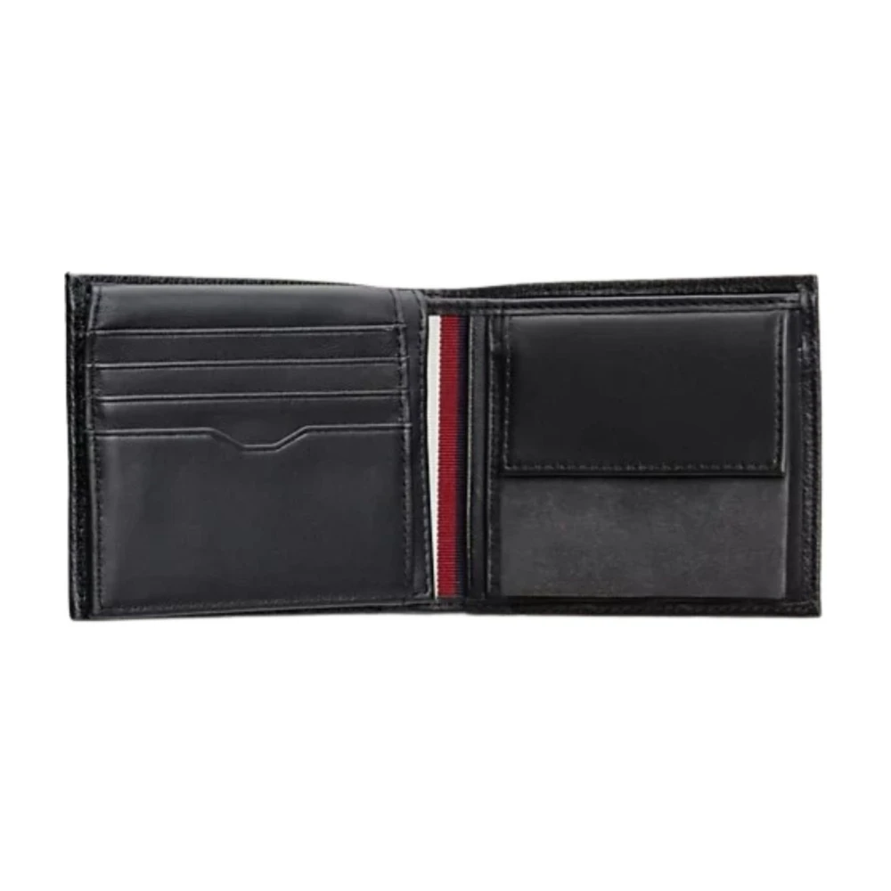 Tommy Hilfiger Herenportemonnee met Muntvak Black Heren