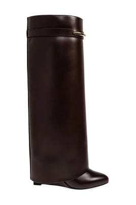 Point-toe Gold-tone Boots