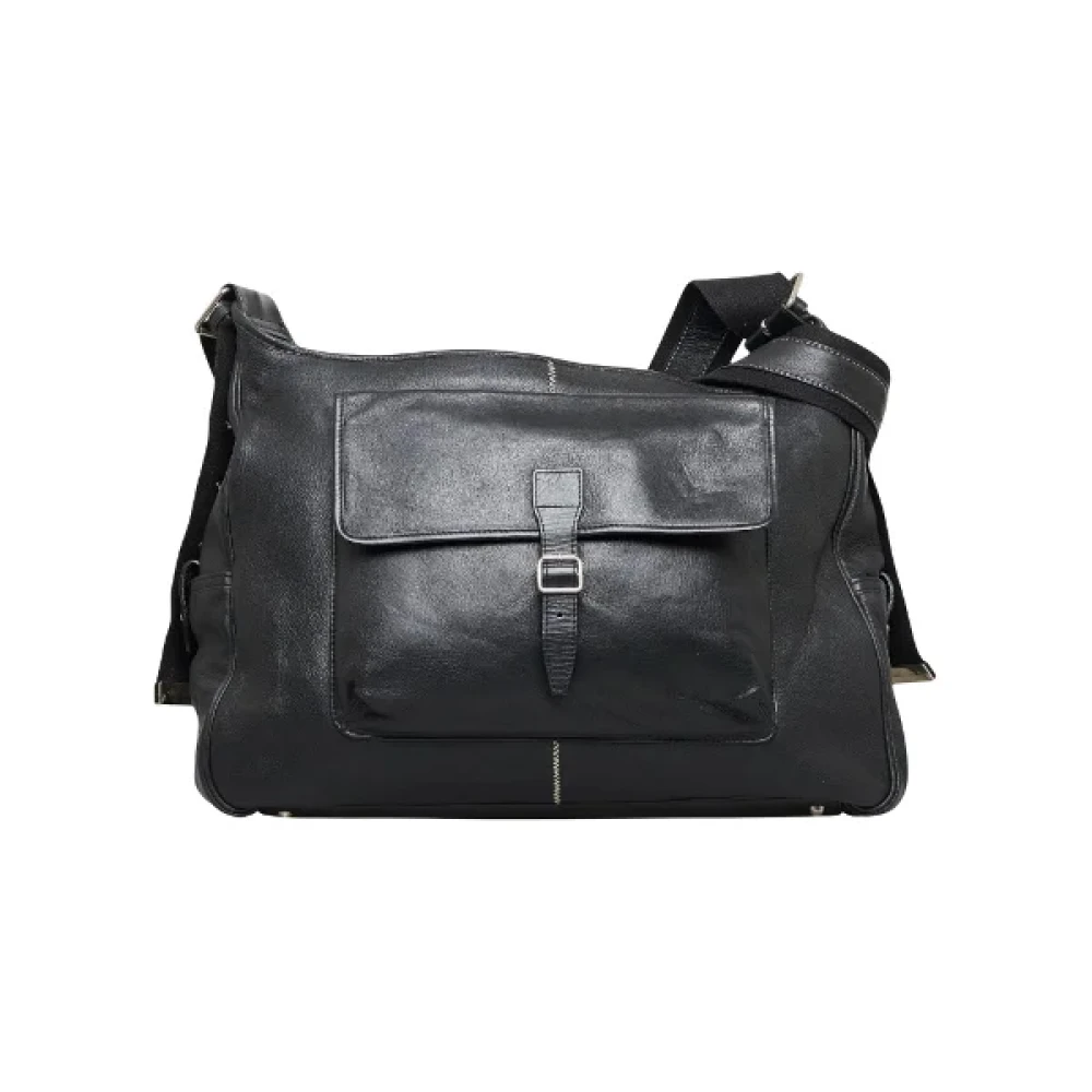 Burberry Vintage Pre-owned Leather shoulder-bags Black Heren