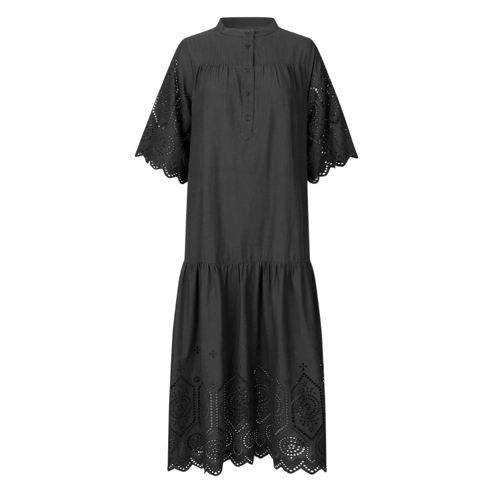 LOLLYS LAUNDRY Dames Jurken Timorll Midi Dress Ss Zwart