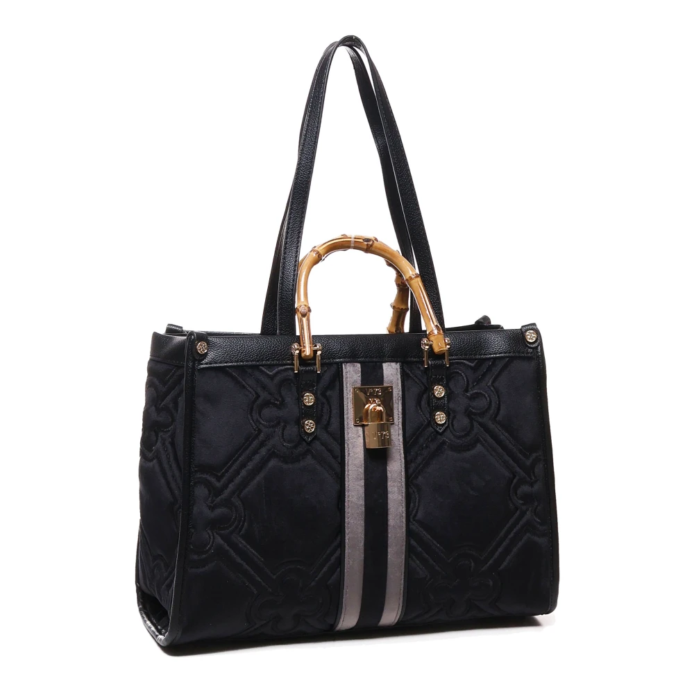 V73 Zwarte Handtas met Hangslot Black Dames
