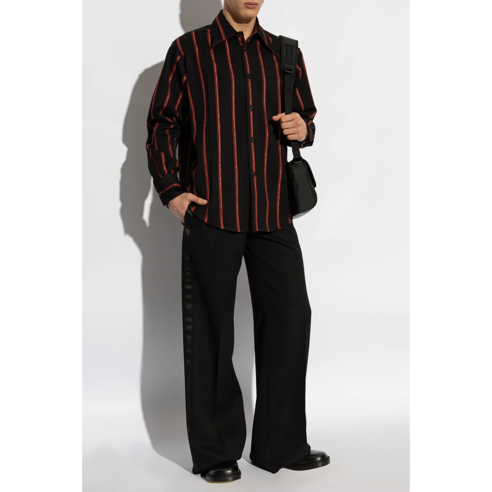 alexander mcqueen Wollen overhemd Black Heren