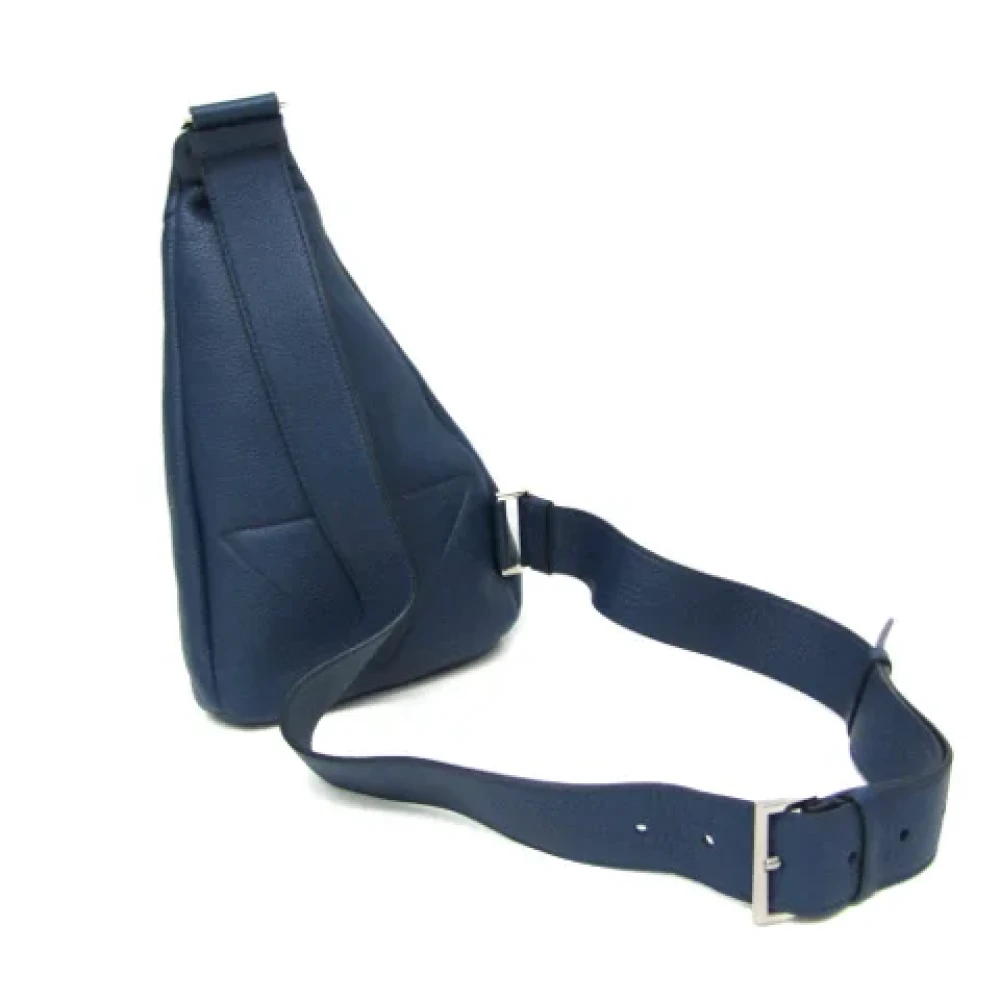 Prada Vintage Pre-owned Leather prada-bags Blue Dames