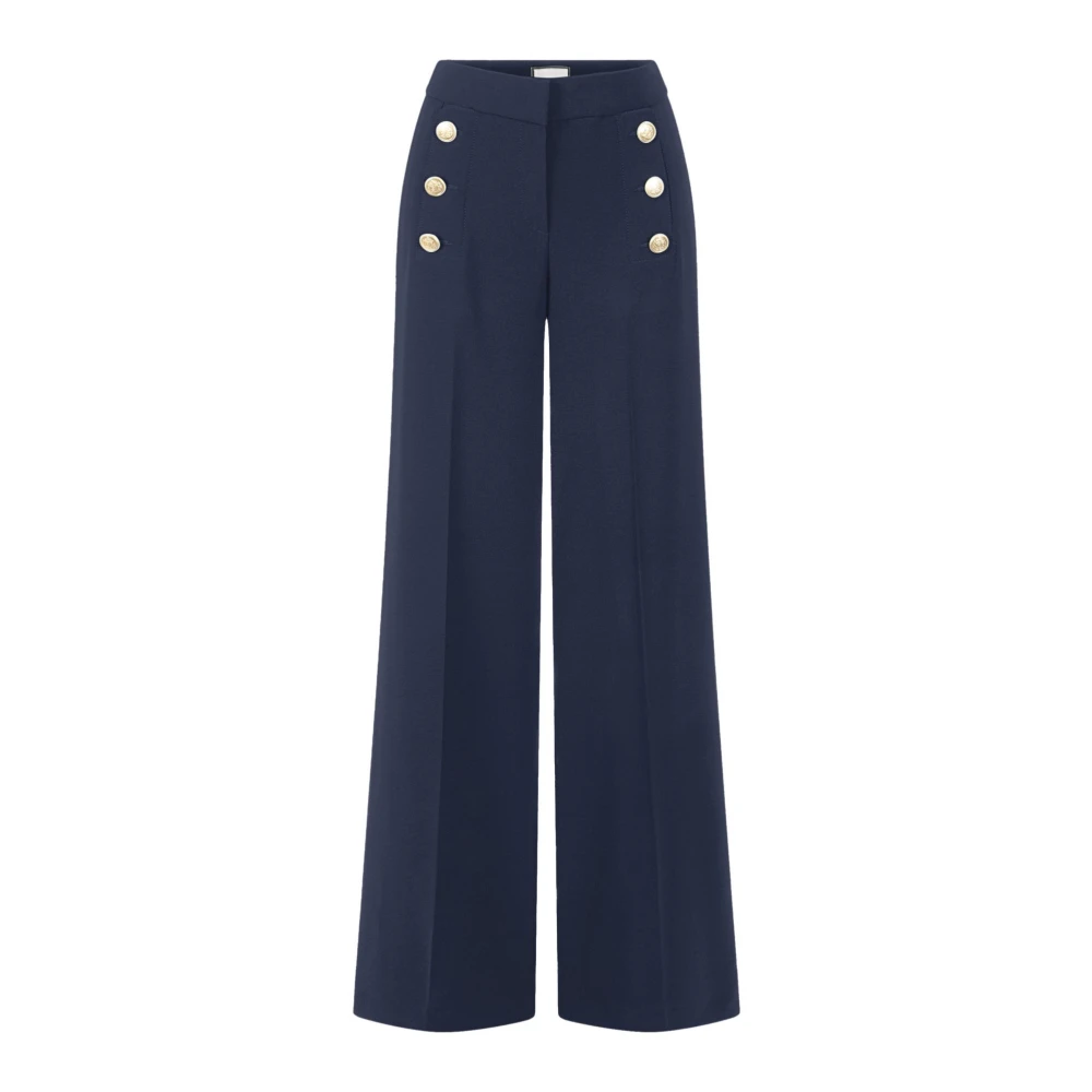 Seductive Bridget Wijde Pijp Broek Blue Dames