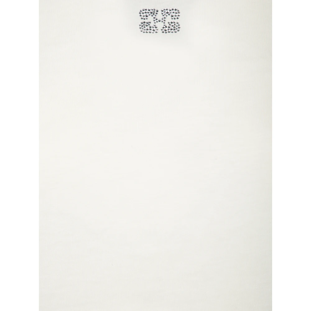 Ganni Witte Vest Sweater Aw24 White Dames