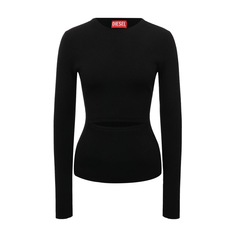 Diesel Donna Nero - Maglieria Girocollo - Knitwear - M