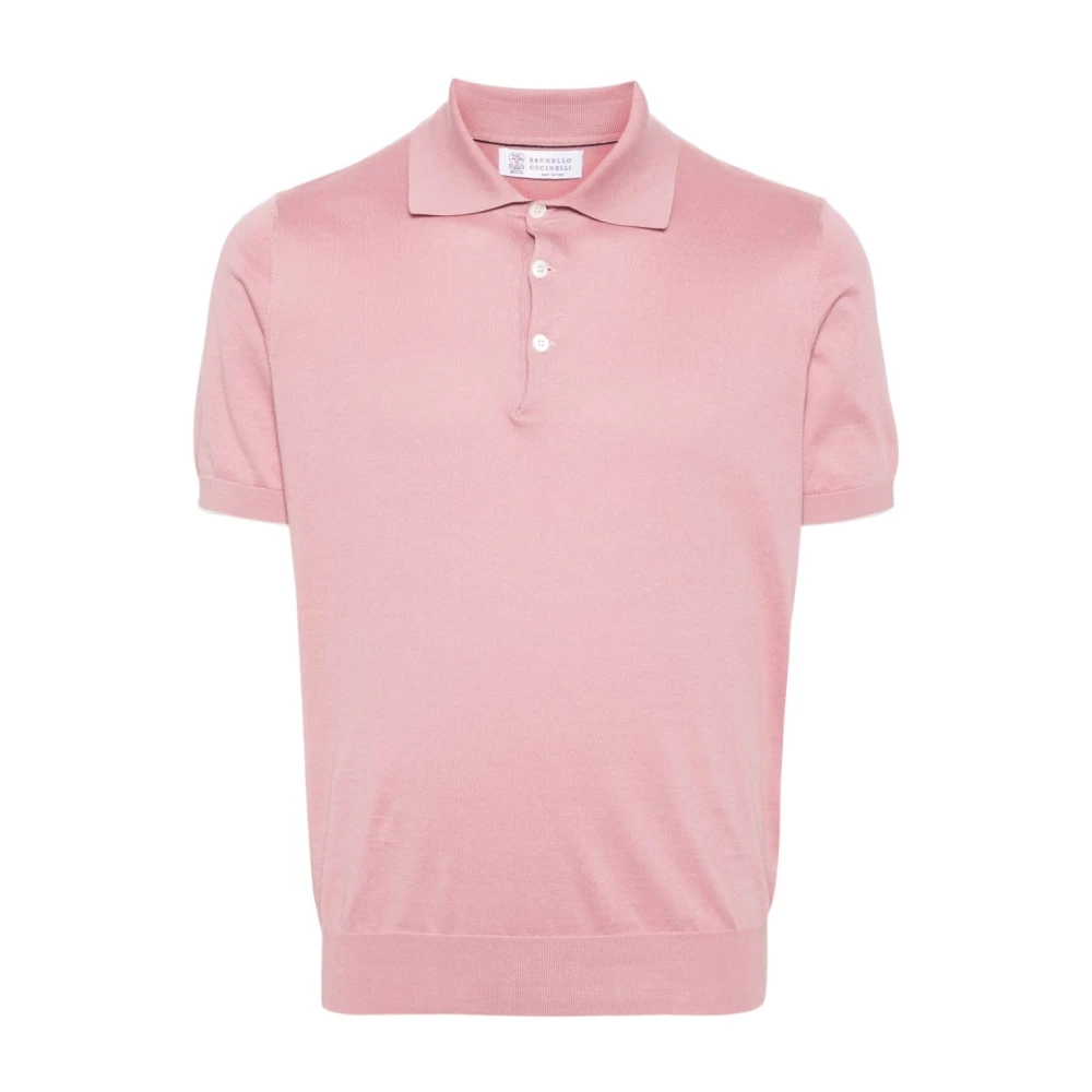 BRUNELLO CUCINELLI Polo Shirts Pink Heren