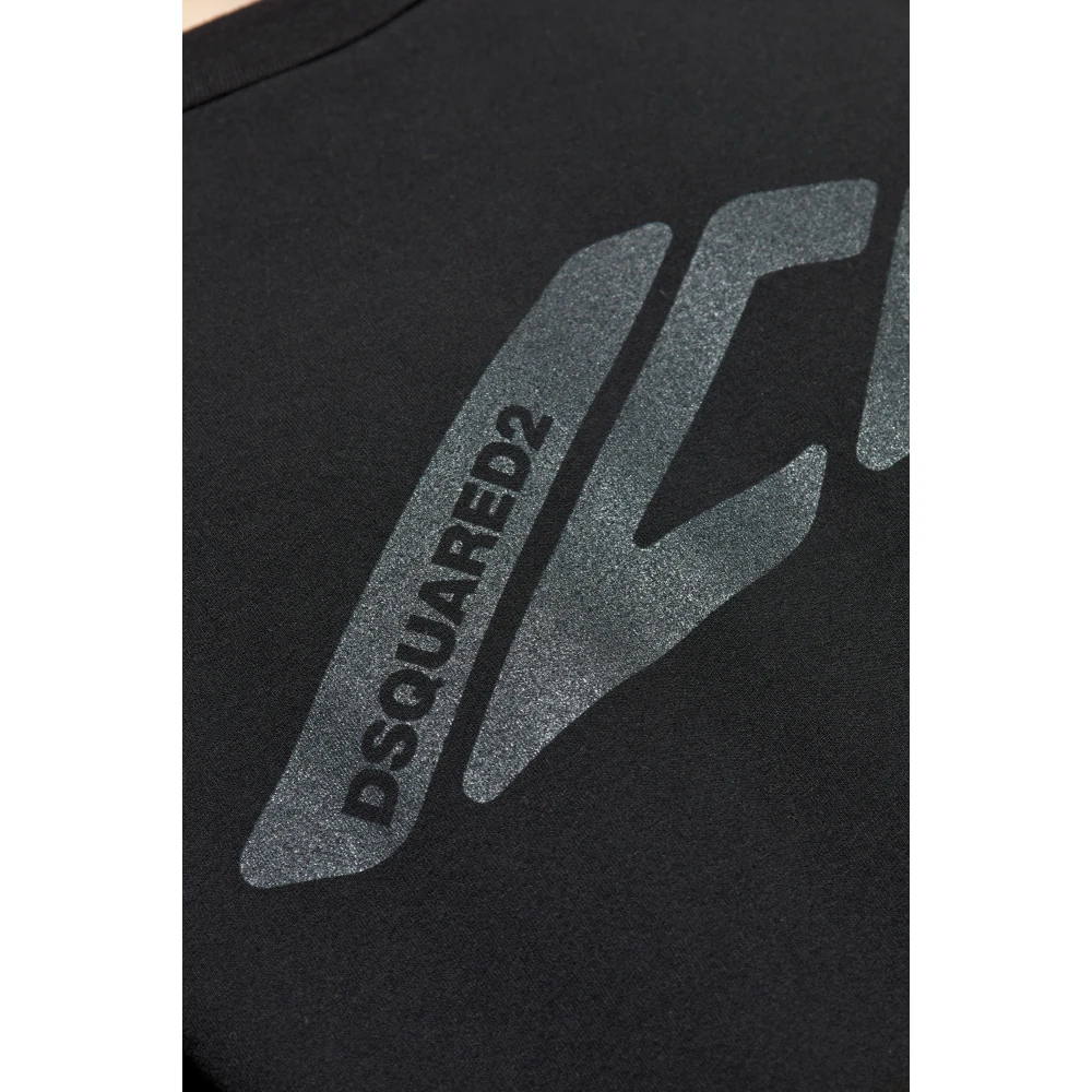 Dsquared2 T-shirt met logo Black Heren