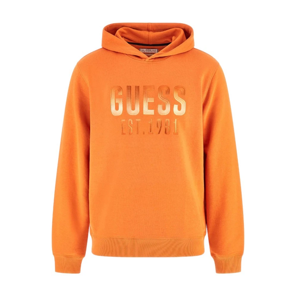 Guess Beau Hoodie Sweatshirt Abrikoos Orange Heren