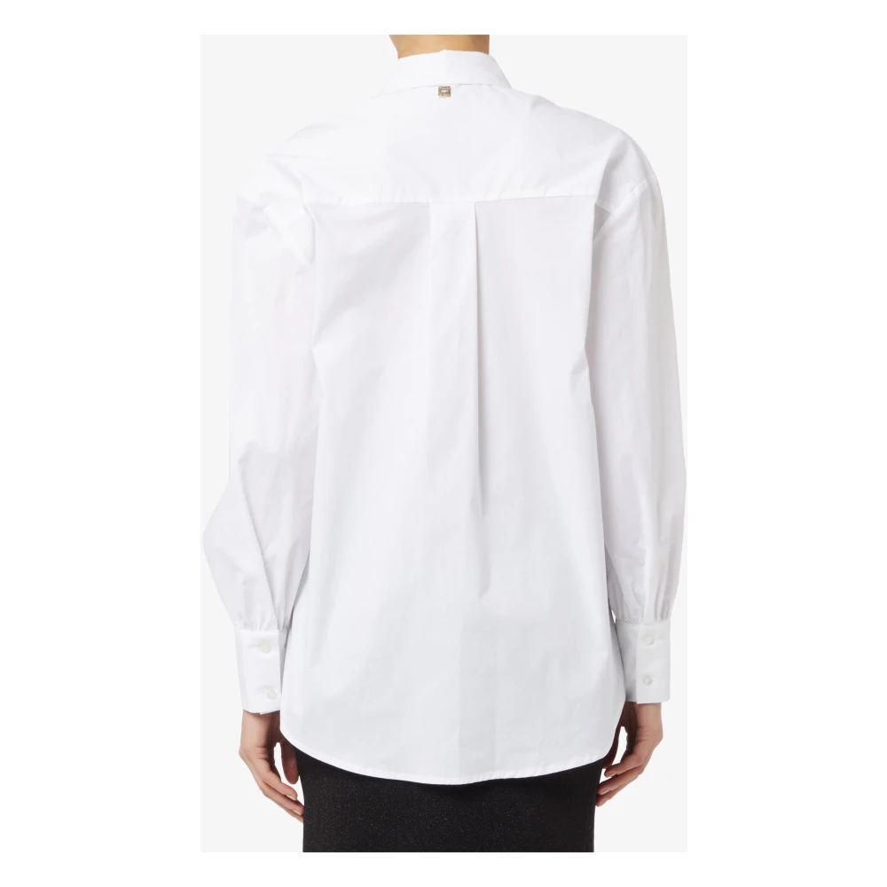 Manila Grace Gerimpeld Shirt White Dames