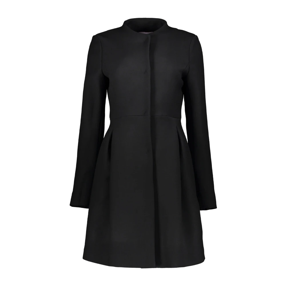 Herno Femme Noir Manteaux, Taille: 42 Fr Manteau En Laine Vierge