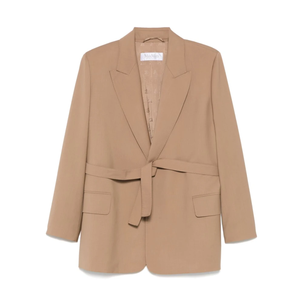 Max Mara Brown Talento Blazer - Female - Blazers - 2XS - Jackets