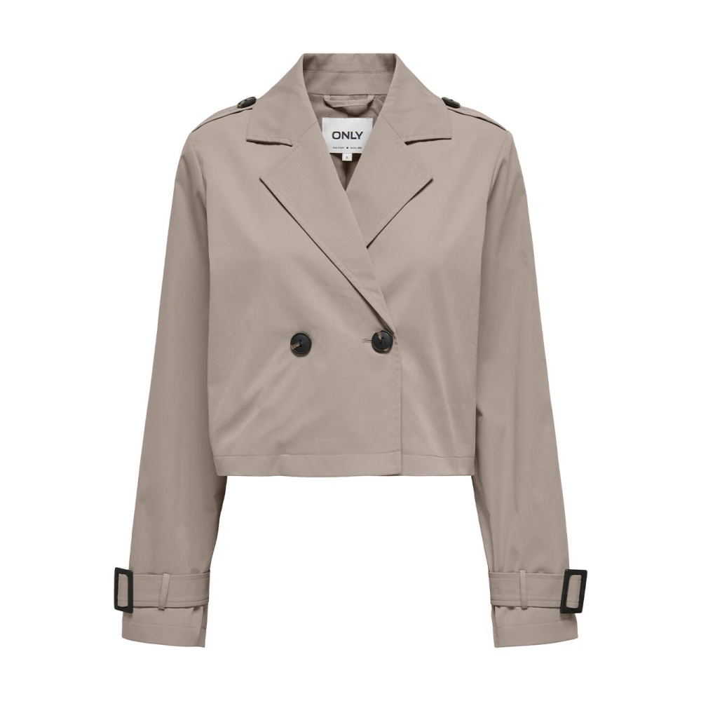 Only Orchid Short Life Trench Coat Black Dames