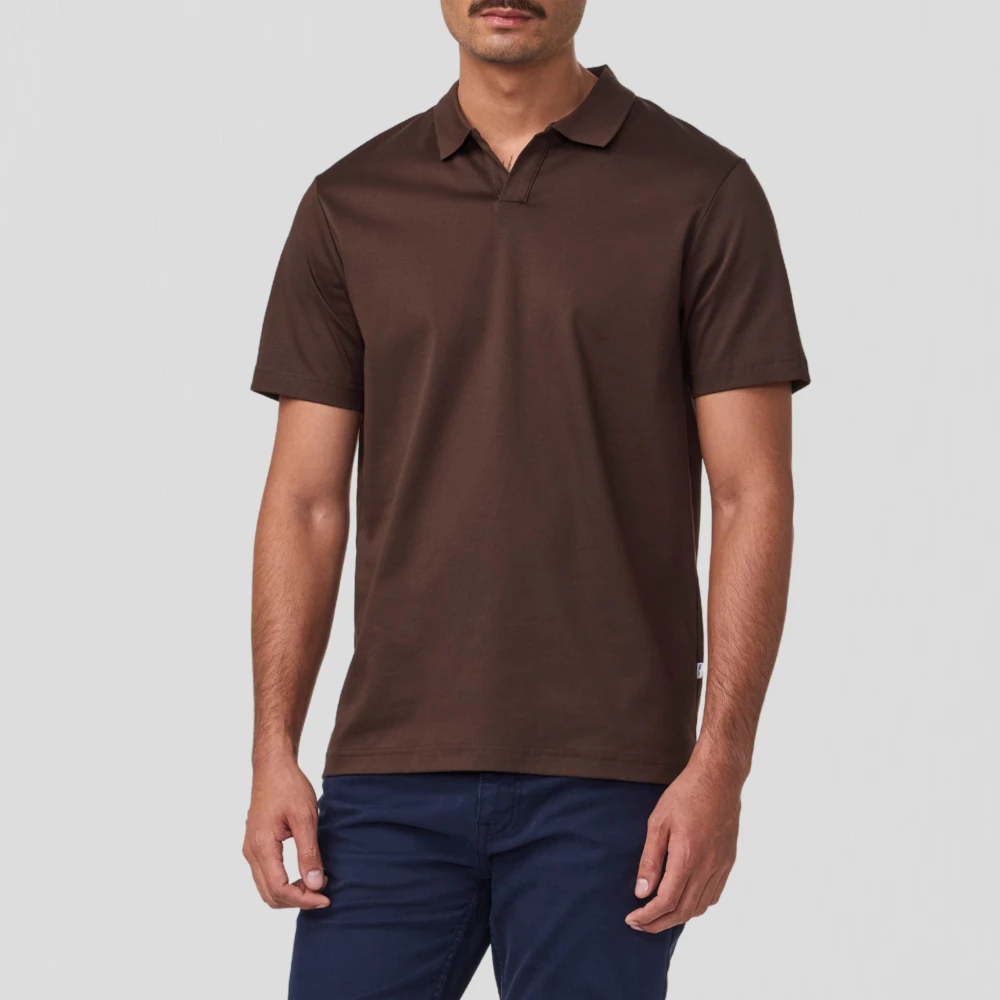 Nn07 Katoenen Jersey Poloshirt Demitasse Brown Heren