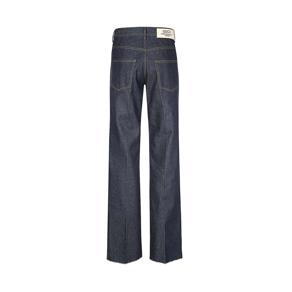 Gucci Klassieke denim jeans met contrasterende stiksels Blue Heren
